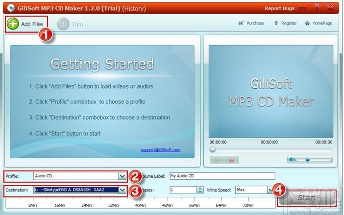Free Audio CD Burner下载,音频光盘刻录软件,光盘工具,刻录软件,cd刻录
