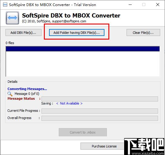 SoftSpire DBX to MBOX Converter下载,文档转换,邮件转换