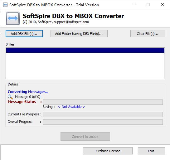 SoftSpire DBX to MBOX Converter下载,文档转换,邮件转换